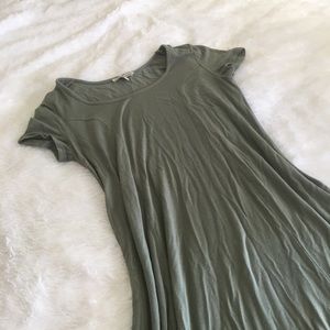 army green swing t shirt dress casual cute